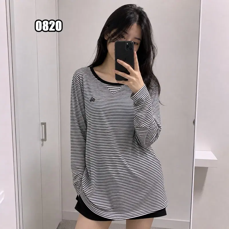 S 폴로 랄프로렌 슬리브 스트라이프 원피스