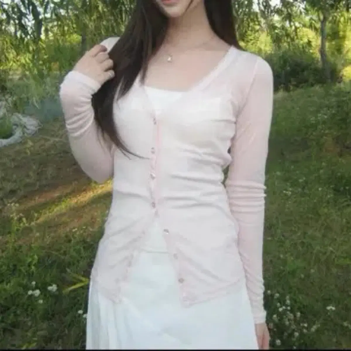 클리시어 프라페 가디건 핑크