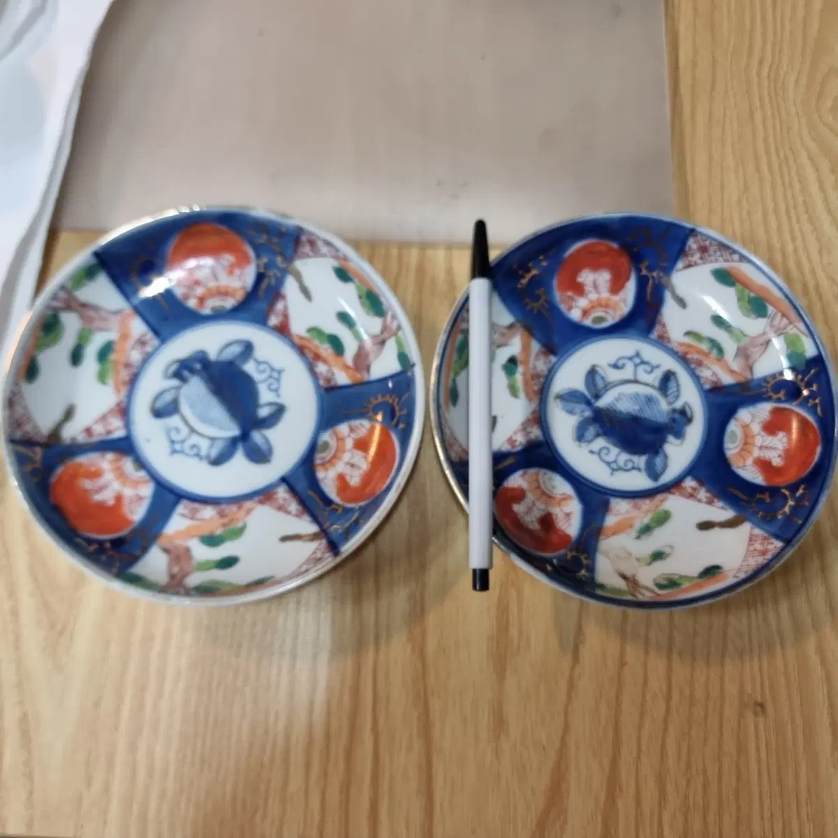화려.이쁜 십장생 거북이 도자기 접시 앤틱