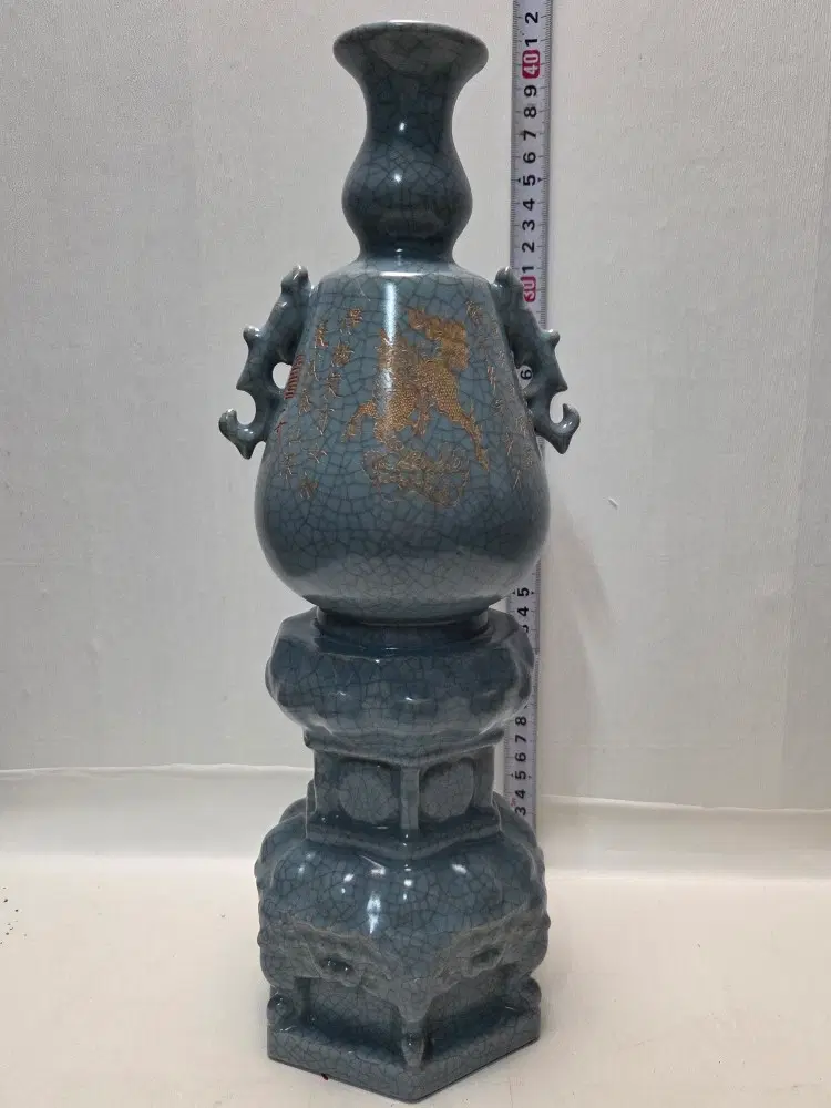 송대 빙열 여요청자 대주병 단 높이36cm무게1.7kg 무료배송 할인중