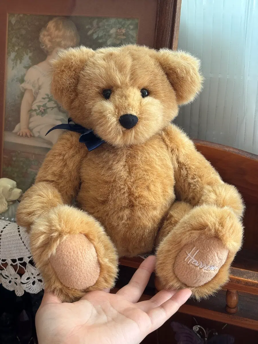 [정품/빈티지] 영국 백화점 Harrods 테디베어인형 해롯 헤로즈 해롯드 해러즈 해로즈 고전앤틱레트로소품 카페인테리어장식 모리걸 보이즈베어X