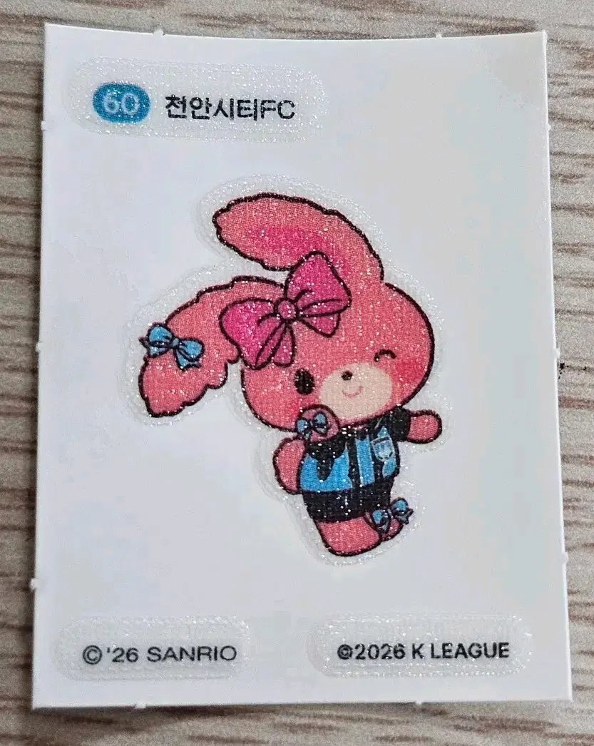 K리그 산리오 띠부씰 천안 60번 본본리본 봉봉리본