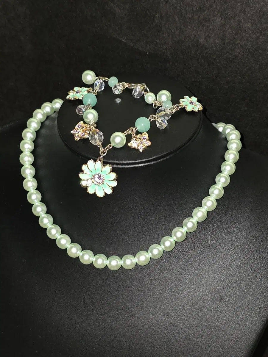 안나수이 2way mintpearl necklace&bracelet