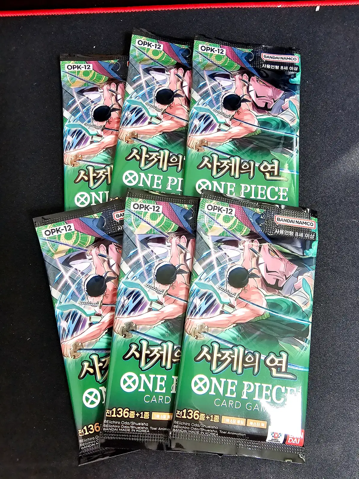 원피스카드 12탄 사제의 연 미개봉 6팩