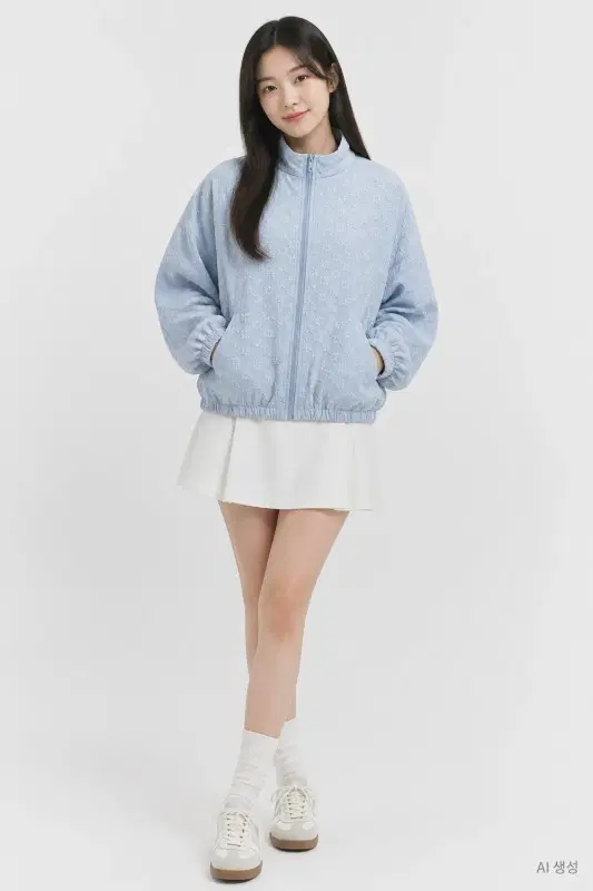 꿀벅지 라이트 블루 여자 FREE 자켓 O2911