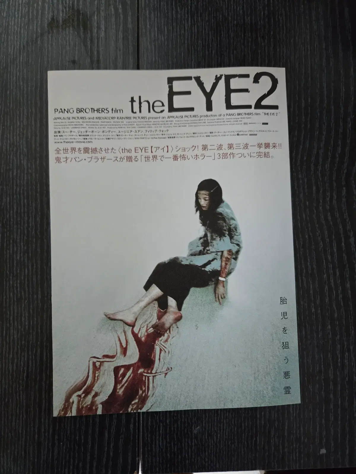 옥사이드 팡 감독/팡 브라더스의 공포 영화 /디 아이 3/ 일본판 전단지