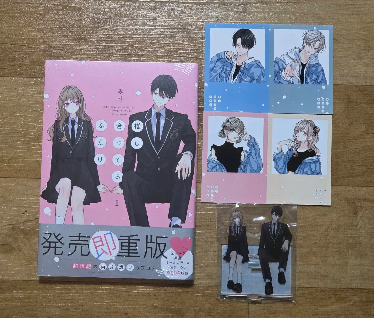 순정만화 원서 서로 밀어주는 두 사람 1권 이치진샤 아크릴스탠드 넷프리