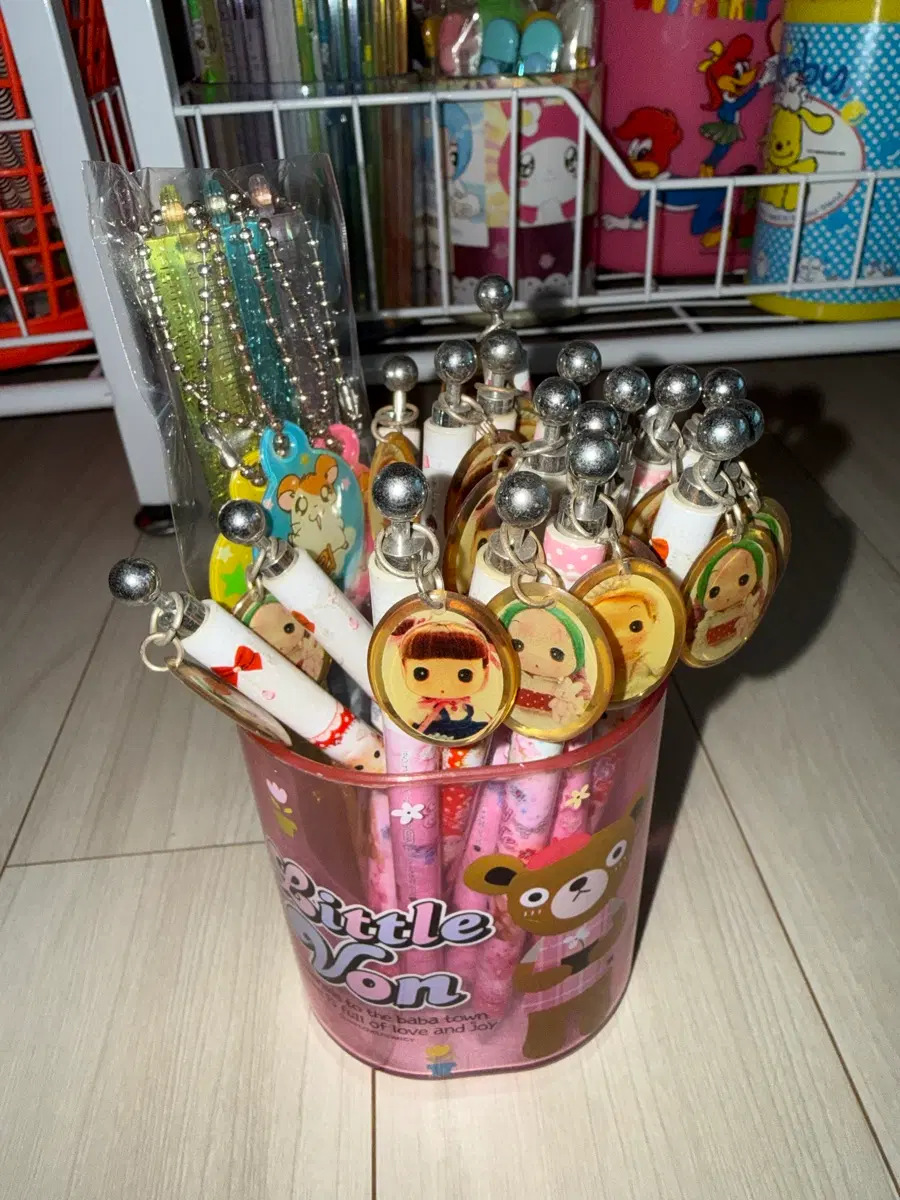 캐릭터 콩순이 고전 문구 열쇠고리 샤프