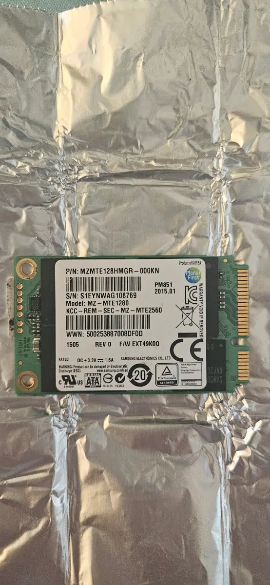 삼성 PM851 128GB SSD