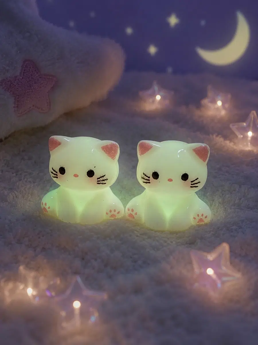 야광 고양이 초미니 피규어