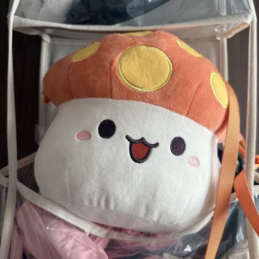 메이플스토리 롯데월드 주황버섯 가방