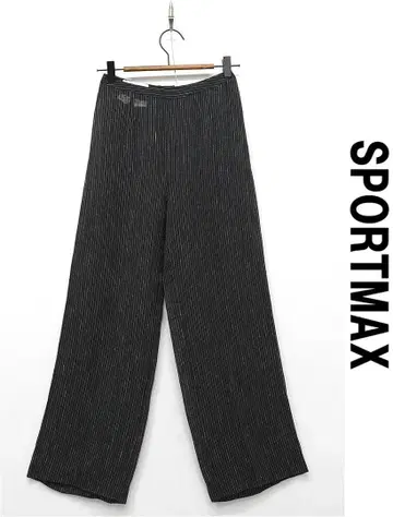 G631 SPORTMAX 팬츠 시스루 린넨 하이웨스트 36