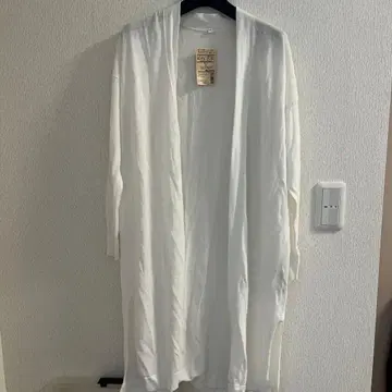 무인양품 MUJI 코튼 가디건 롱 기장 긴팔 UV 가공