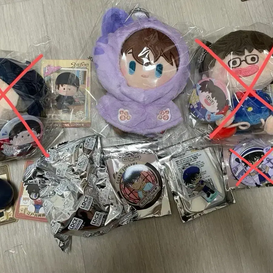 명탐정코난 카페 캔뱃지 키링 LDCX 인형 피규어