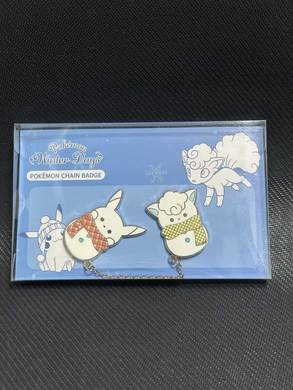 (굿즈)포켓몬 체인 뱃지 Winter Days(눈사람 피카츄)