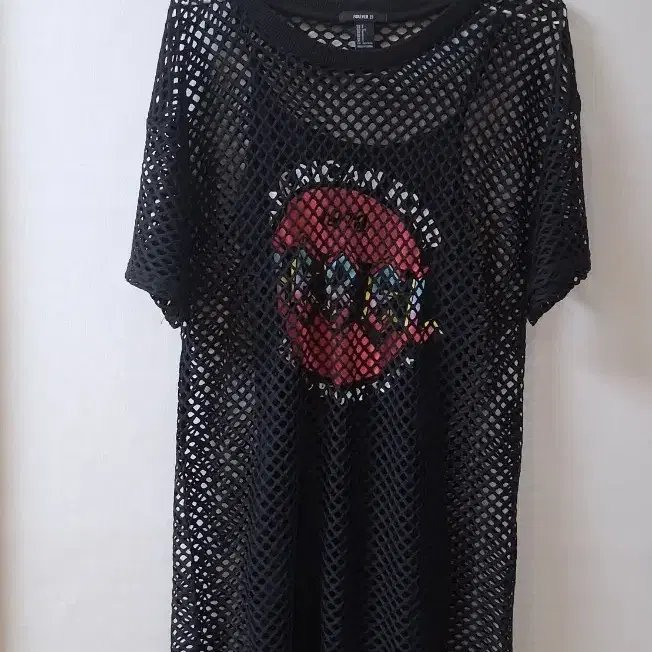 Fishnet/ Mesh-T- Shirt Dress (Foreveryoung)