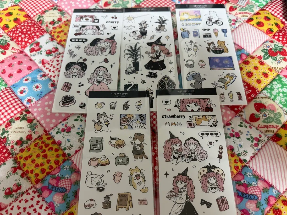 리틀캣스튜디오 스티커 5종 일괄