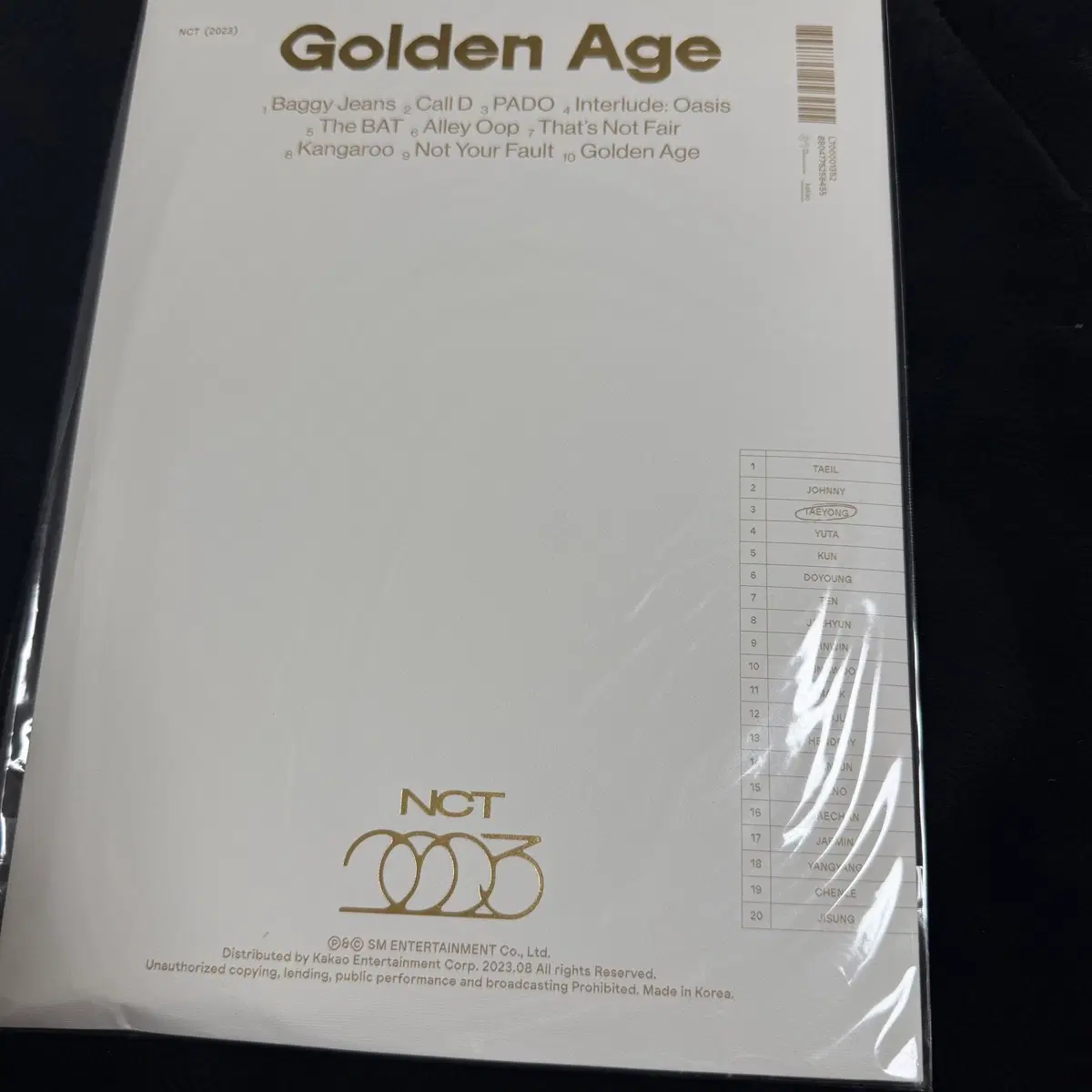 [미개봉] NCT Golden Age 골든에이지 127 태용 Collecting 콜렉팅 앨범