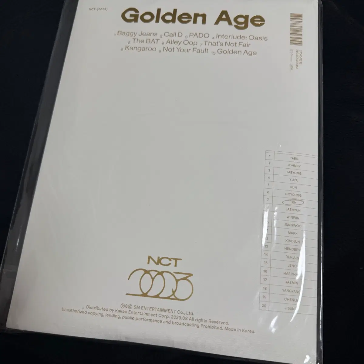 [미개봉] NCT Golden Age 골든에이지 wayv 텐 Collecting 콜렉팅 앨범