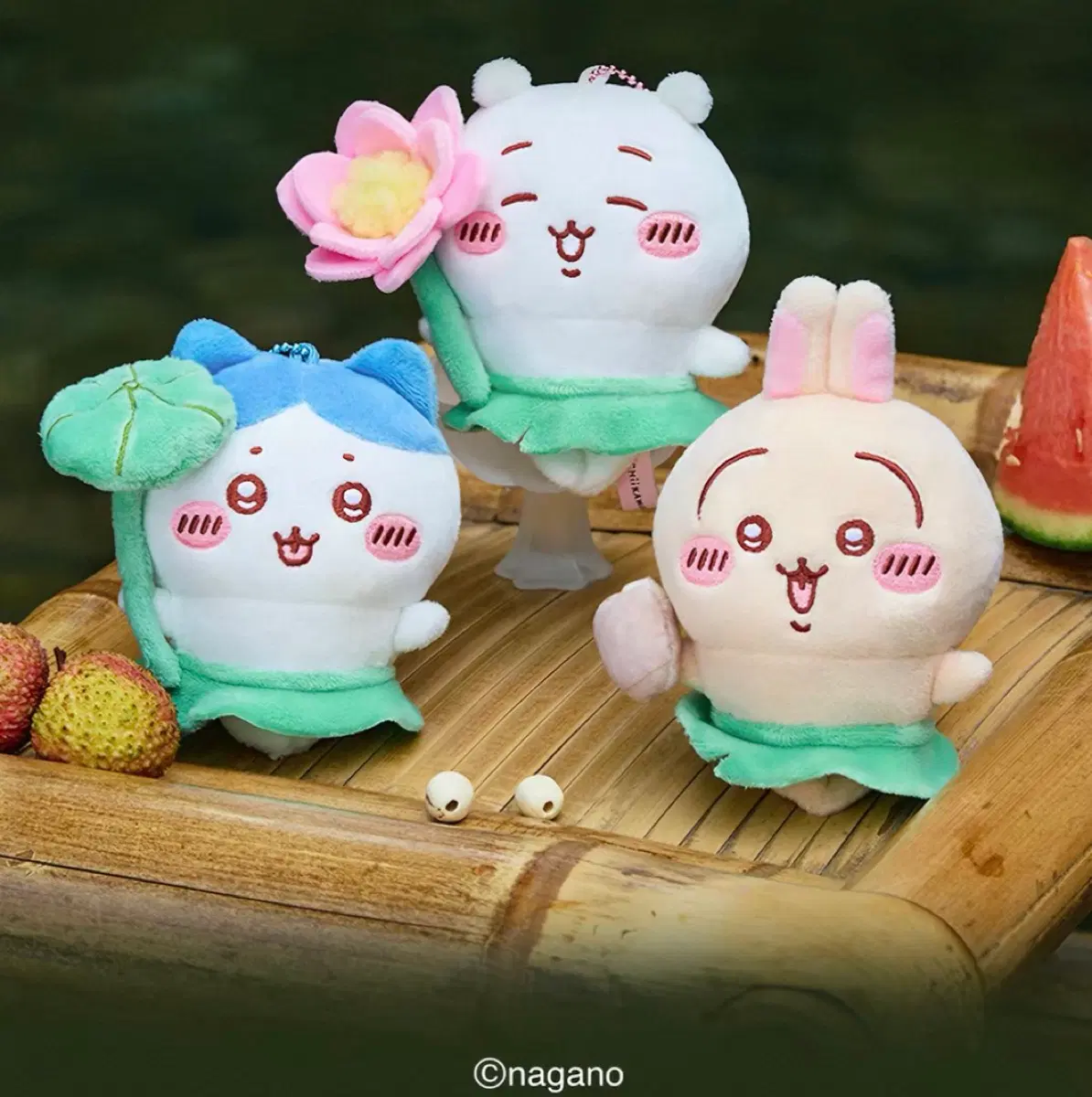 중국 한정 항저우 연꽃 치이카와 하치와레 우사기 누이 인형 키링