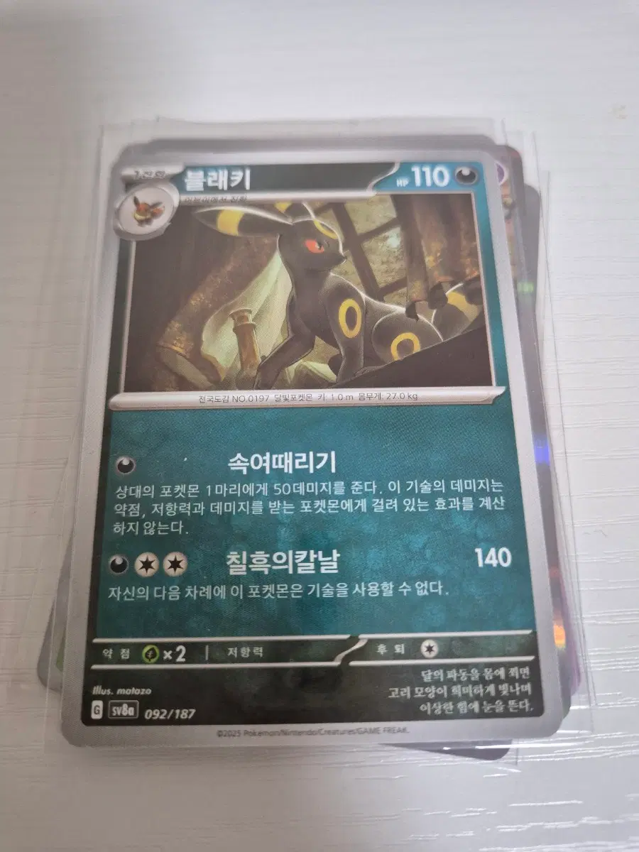포켓몬 테라스탈 카드 블래키 (sv8a 092)
