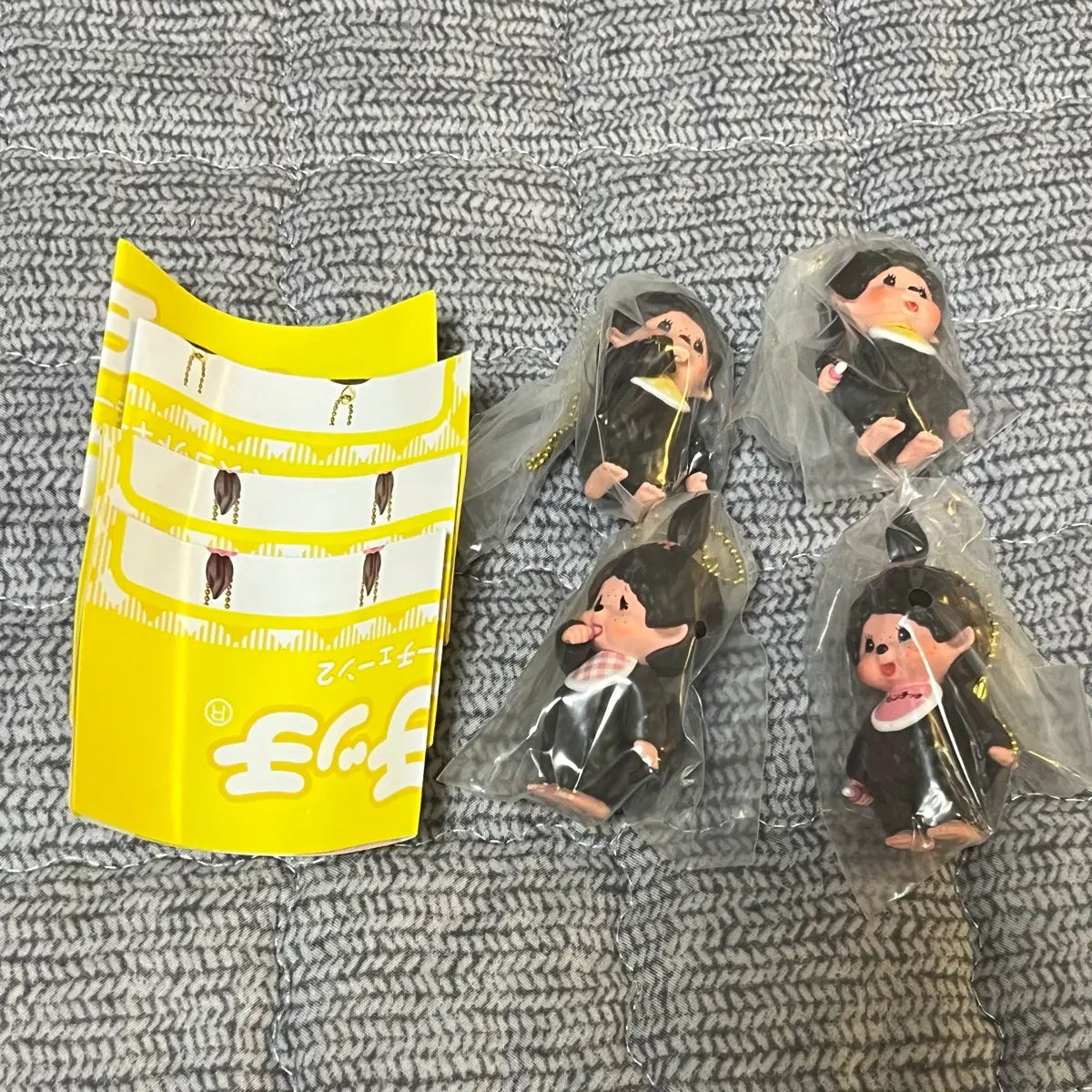 몬치치 가챠 피규어 키링 4종 일괄 세트