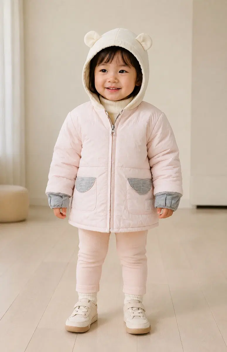 24m100사이즈 아가방 집업 곰돌이 자켓 잠바 도톰 베이비