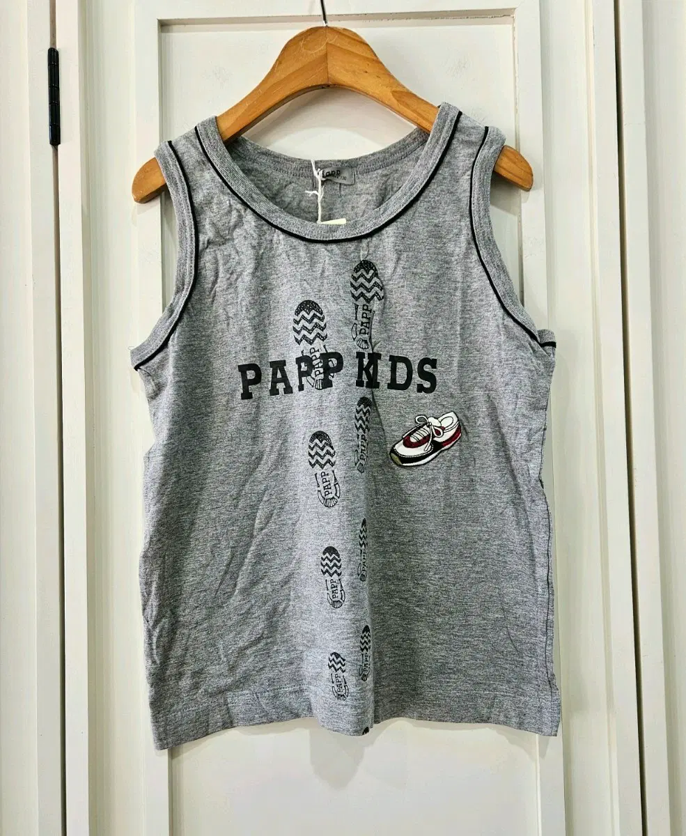 130 PAPP KIDS 민소매 티셔츠 그레이