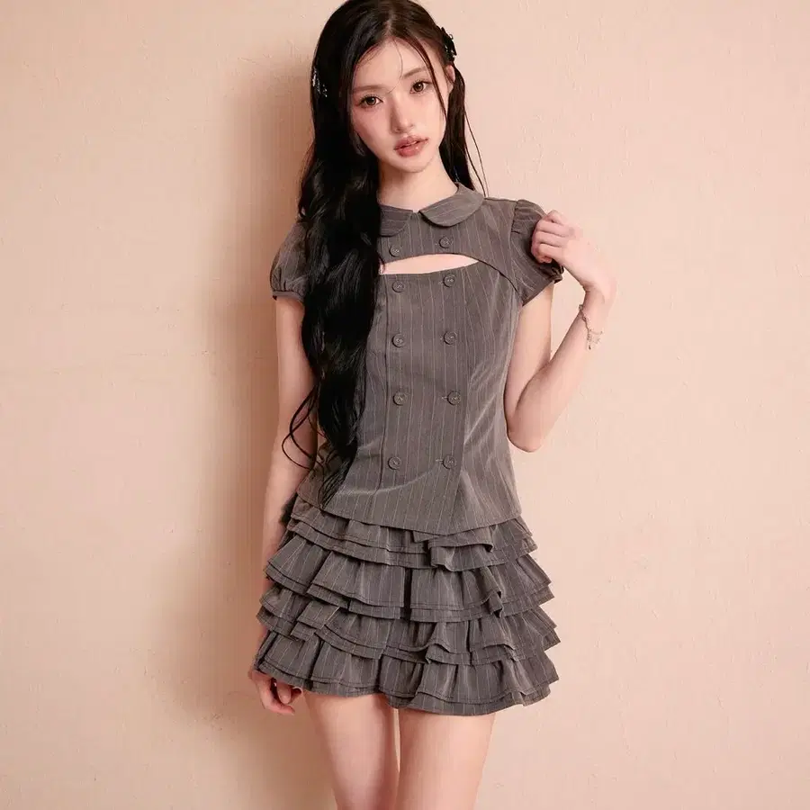 버블즈 bubbles 블라우스 스커트 셋업 양도 판매 일브