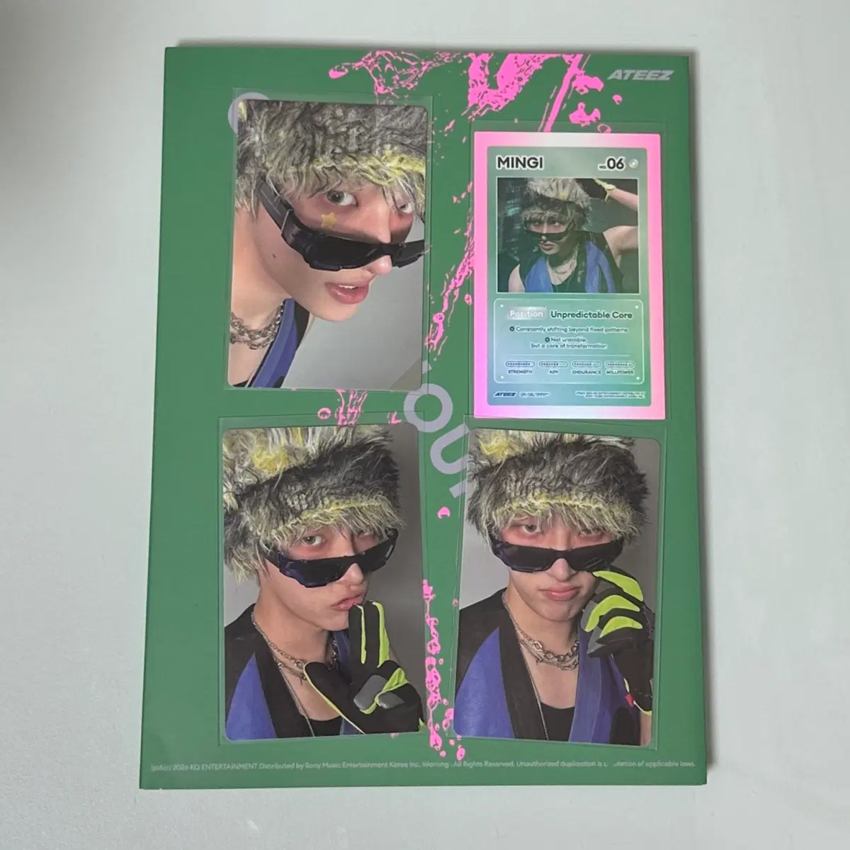 에이티즈 ateez 미공포 포카 포토카드 톡톡 별 민기