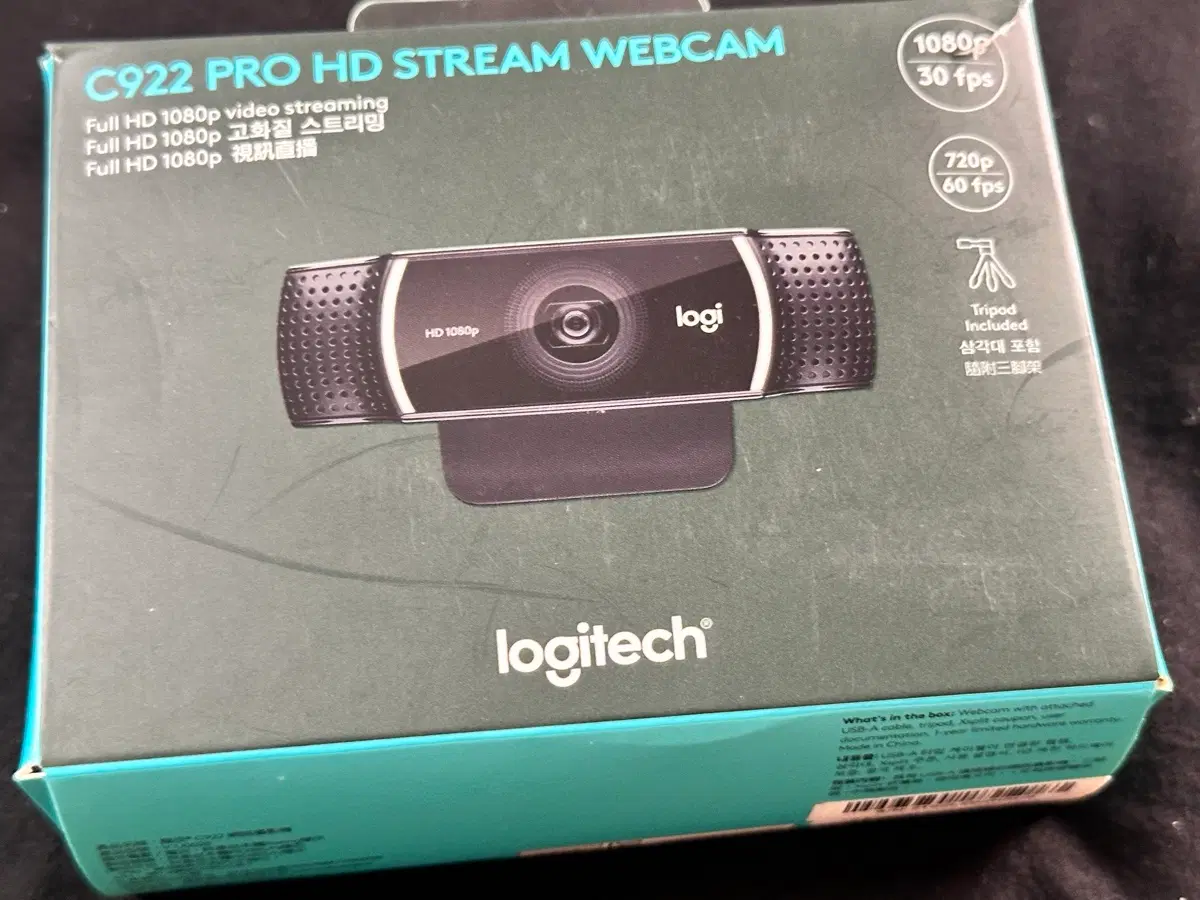로지텍 C922 PRO HD 스트림 웹캠