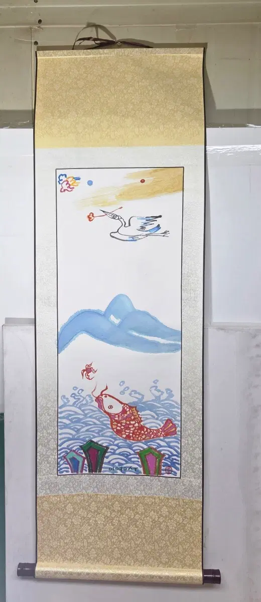 *우담 이영수 화백 어변 성룡도 족자형민화(40만원 30%)