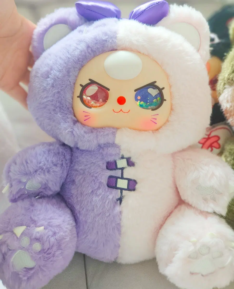 사무엘 폭력곰 400 핑크보라 반반 베이비쓰리 오드아이