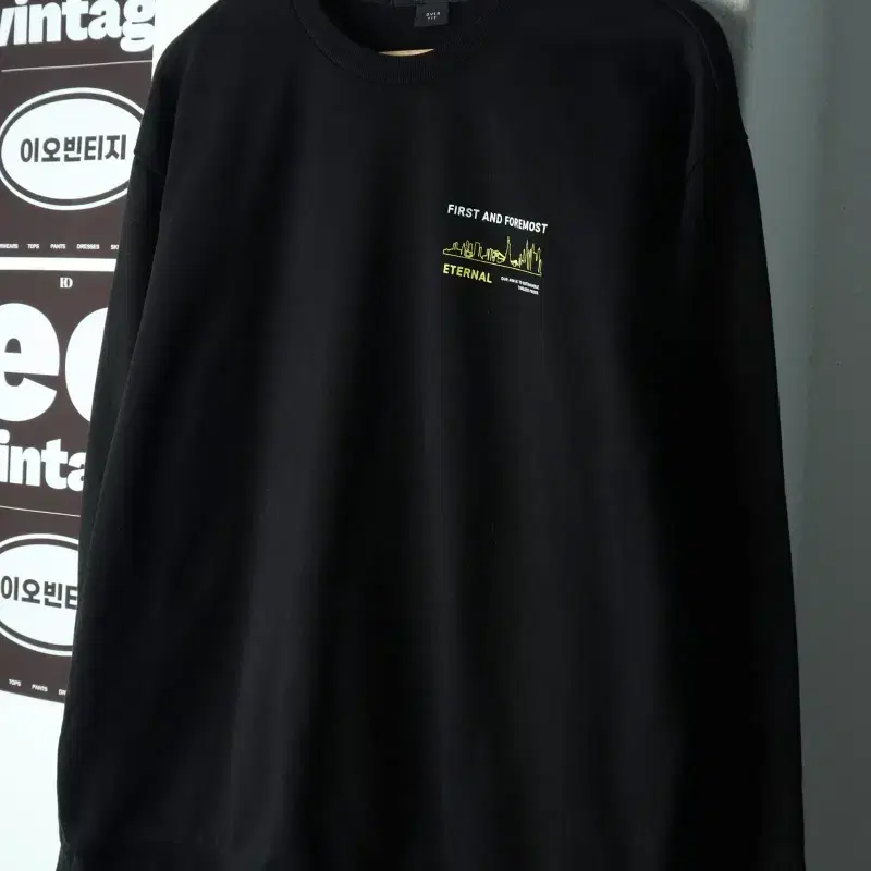 (L-XL) 앤듀 맨투맨 티셔츠 블랙 스웻 올드스쿨-H38562