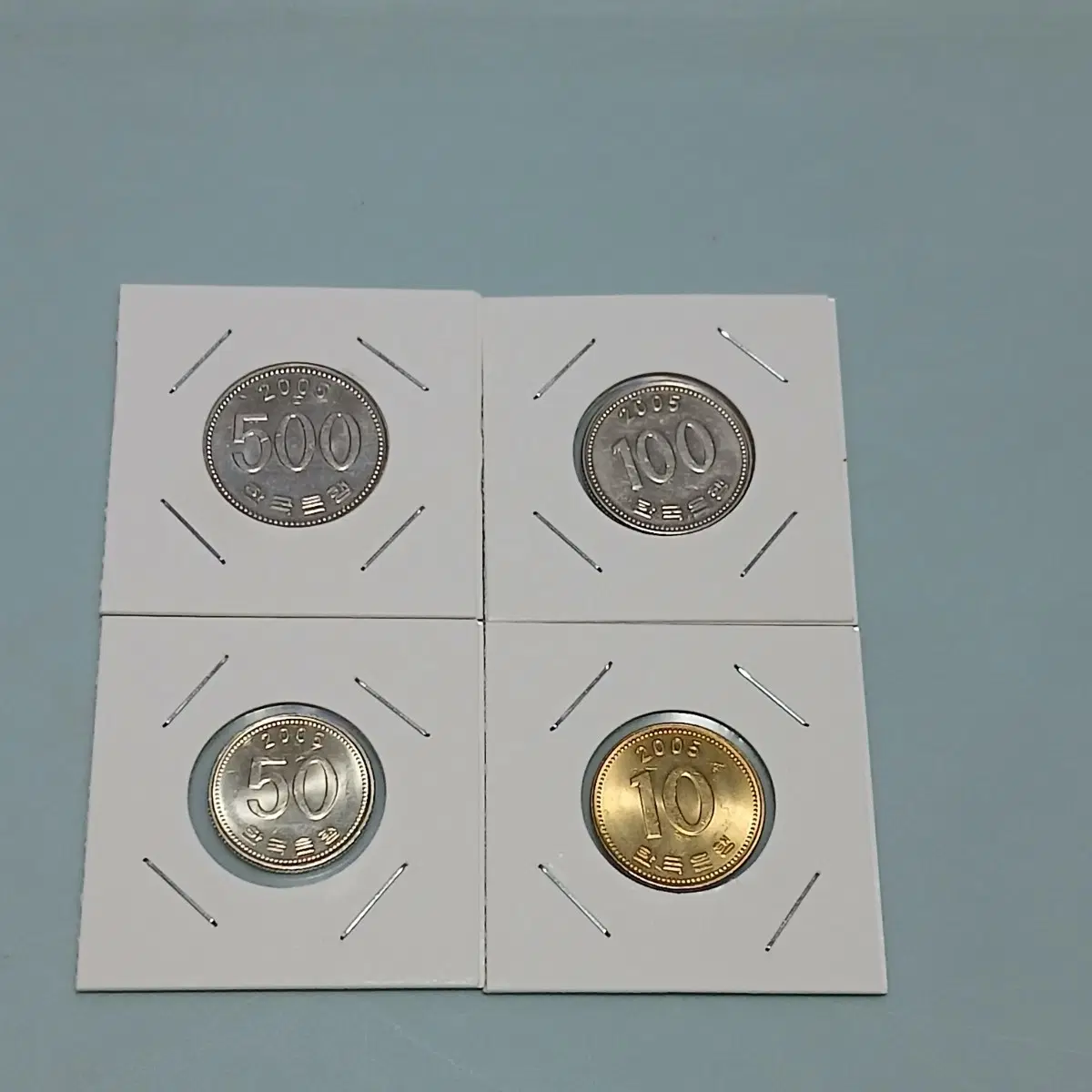 한국은행 2005년 4종 500~100~50~10주 (미사용)