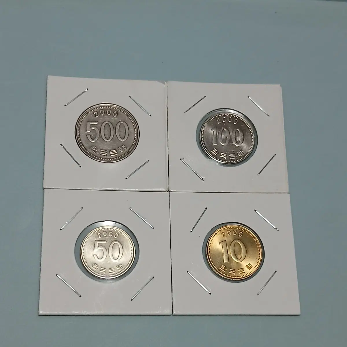 한국은행 2000년 4종 500~100~50~10주 (미사용)