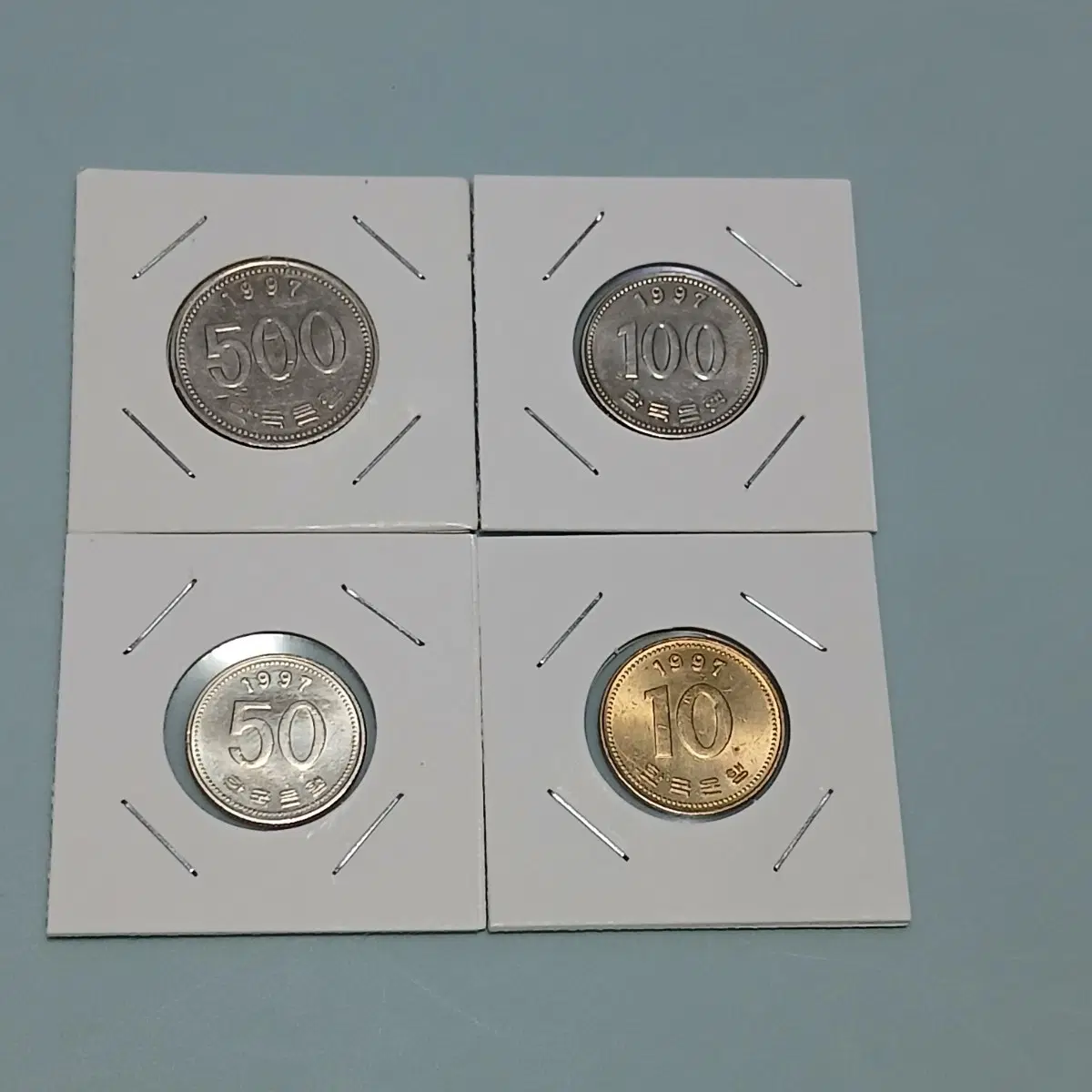 한국은행 1997년 4종 500~100~50~10주 (미사용)