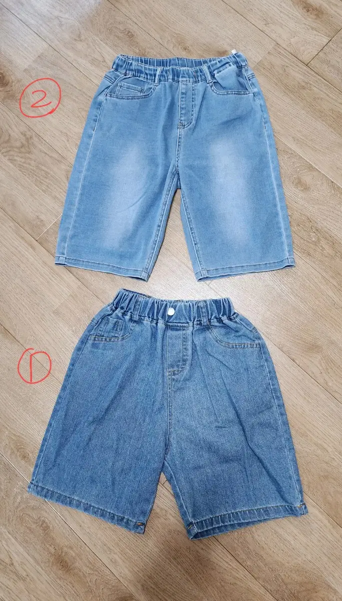 [150]아동 청반바지 2벌/주니어버뮤다팬츠