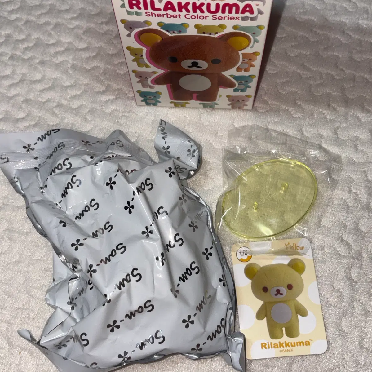 리락쿠마 샤베트 셔벗 피규어 노랑