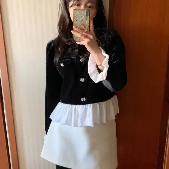 바이씨니 꼬숑벨벳자켓