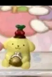폼폼푸린 고전 포쉐린 피규어 노랑
