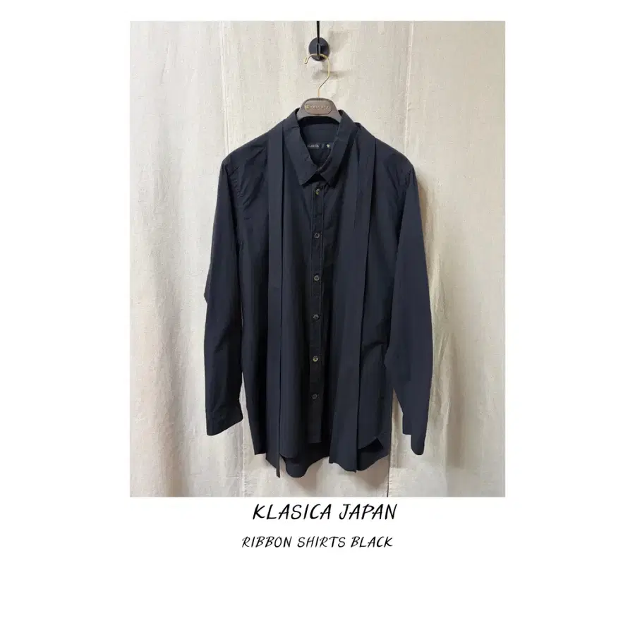KLASICA JAPAN RIBBON SHIRTS BLACK