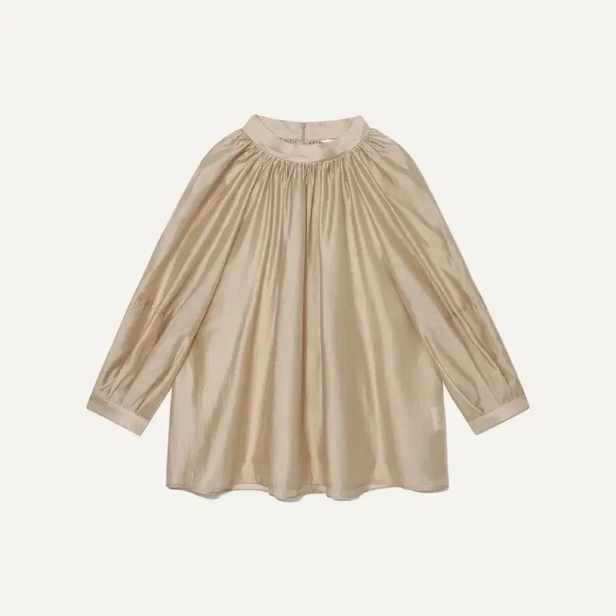 킨더살몬 Gathered Neck Blouse Toast 블라우스