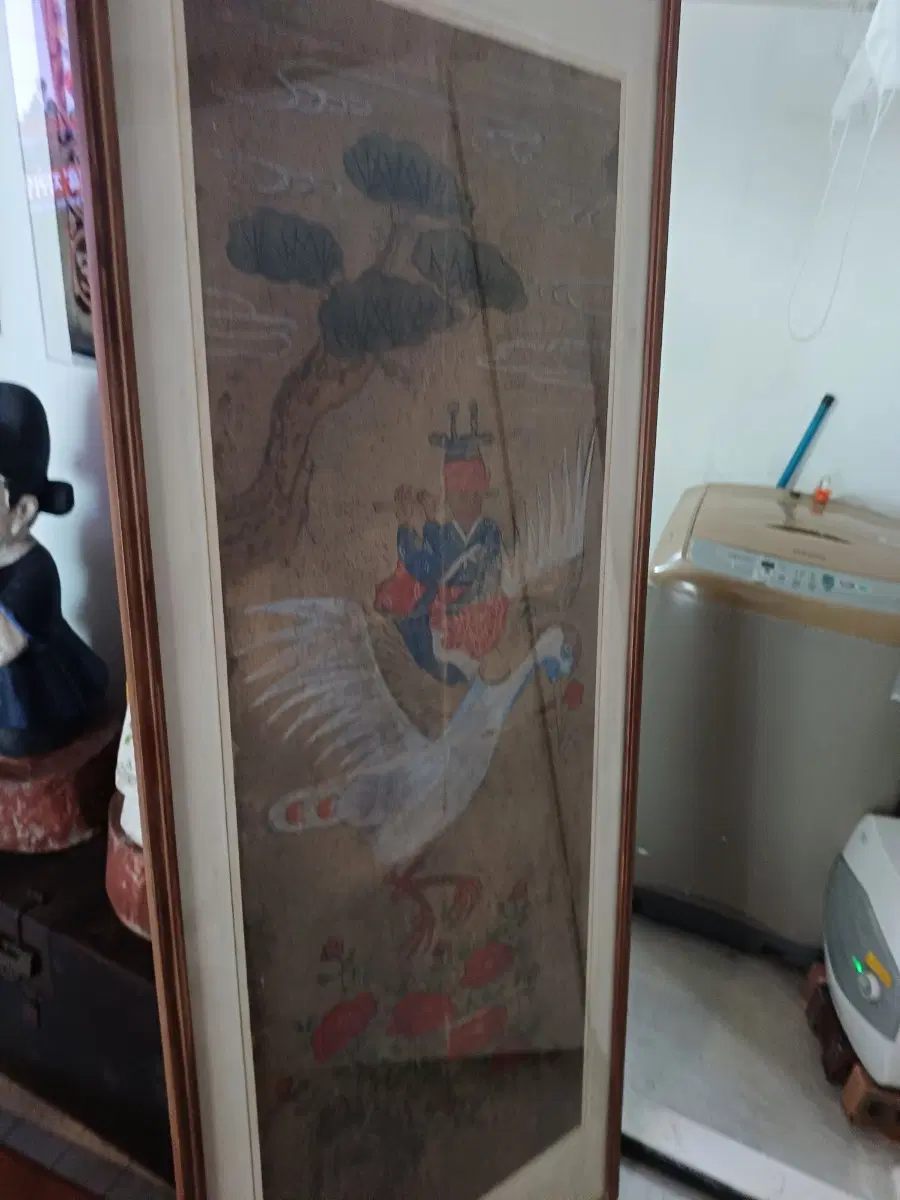 고화. 불화그림 당채물감장지바탕
