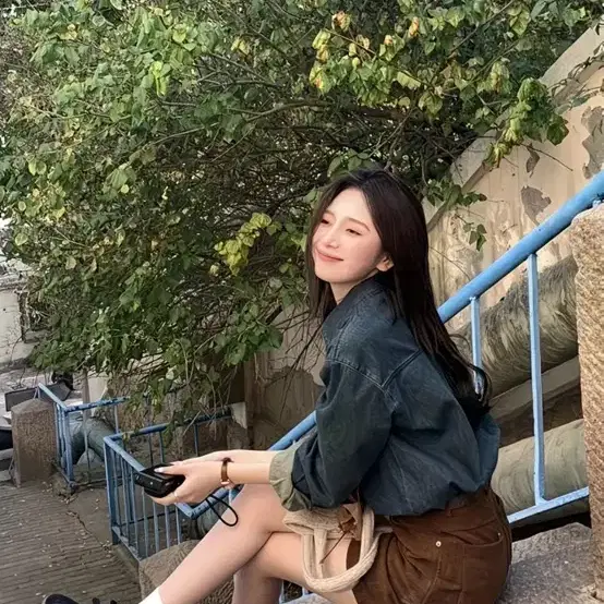 간절기템 오버핏 빈티지 워싱 데님 청셔츠