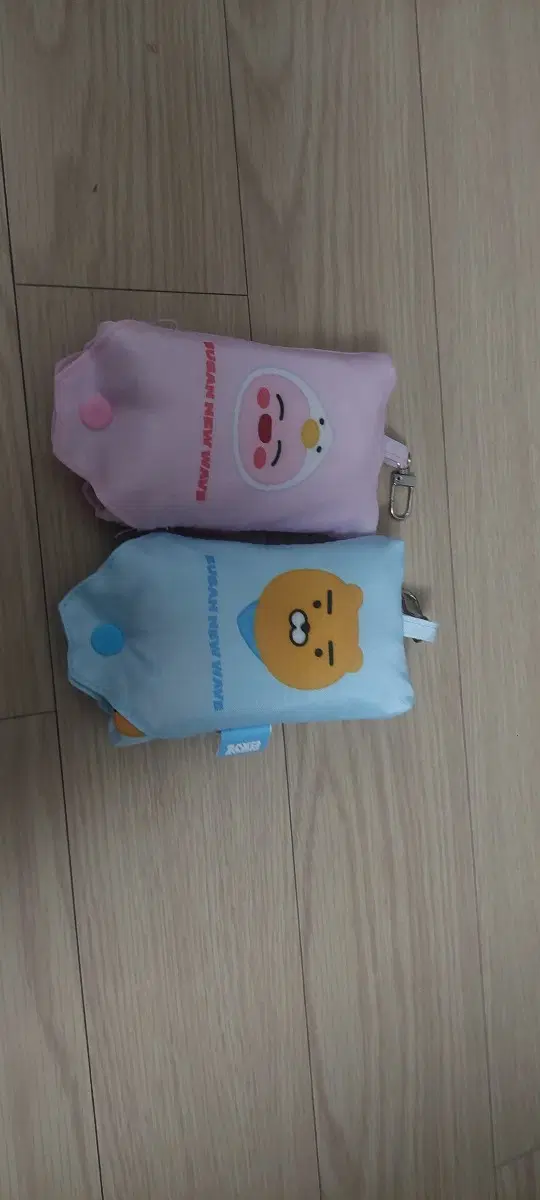 카카오프렌즈 리틀 라이언 피치 에코백 2종