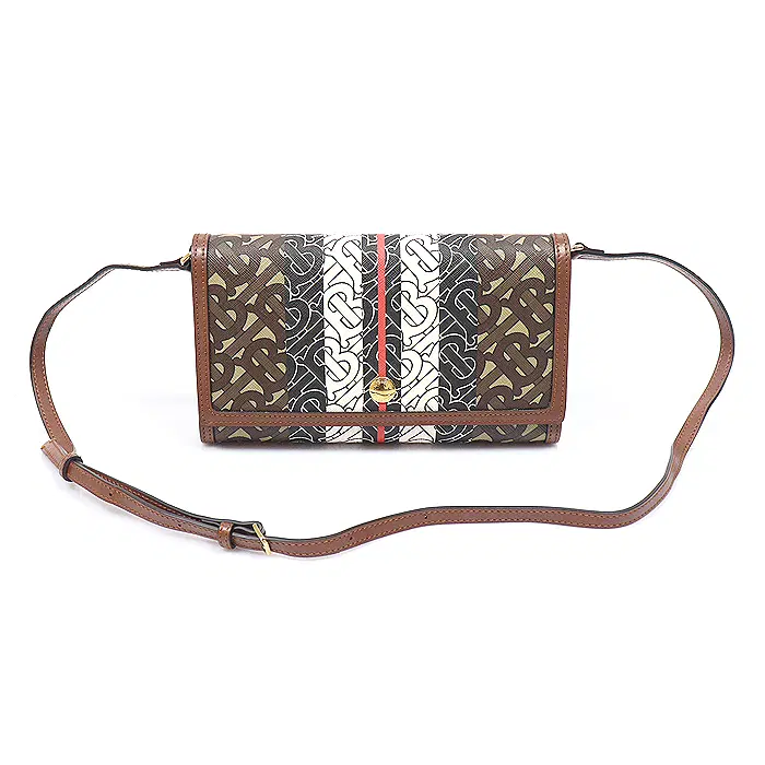 Burberry(버버리) 8020404 모노그램 스트라이프 E-캔버스 HANNAH WOC 크로스백 MBD55006BU
