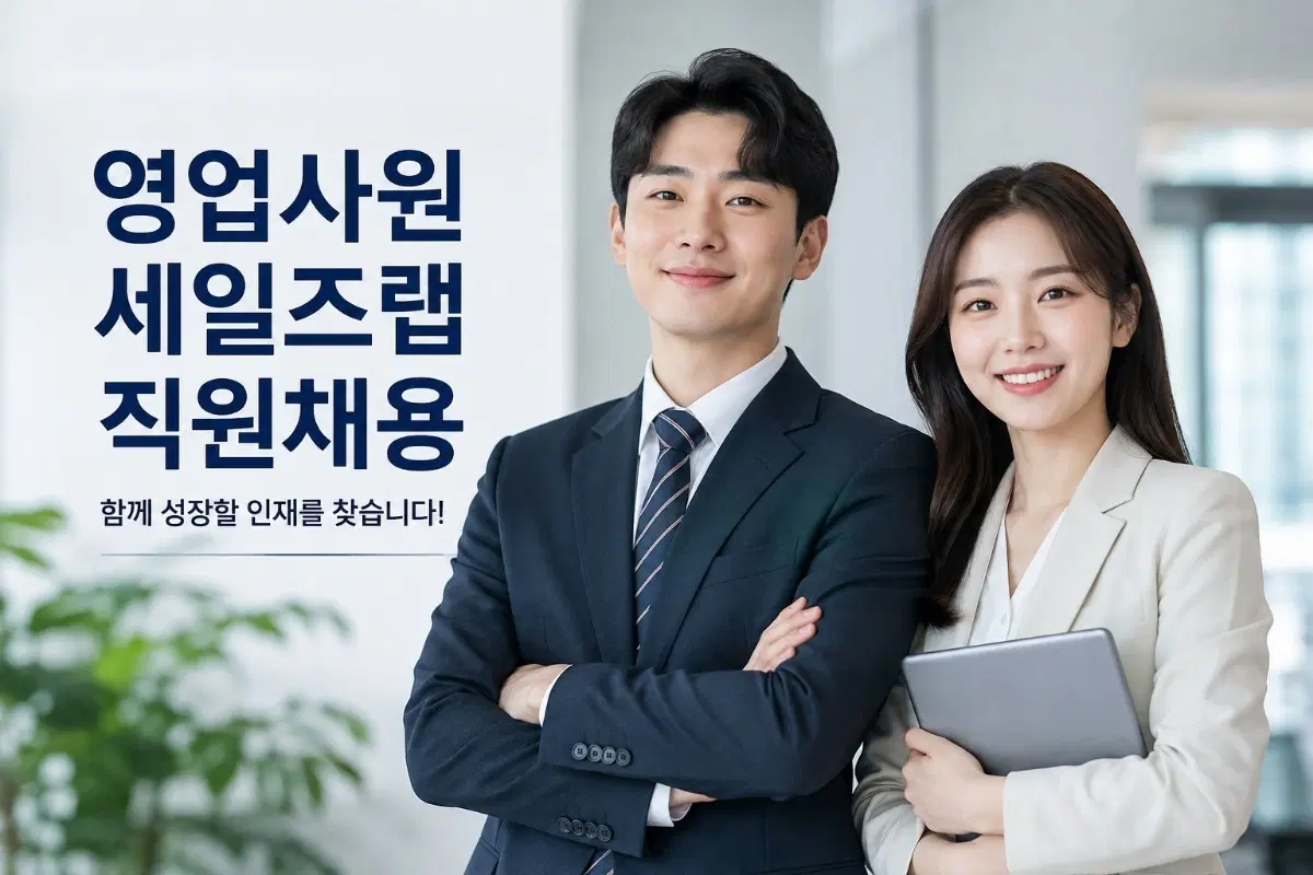 영업사원 채용합니다.남여상관없고,나이상관없음.