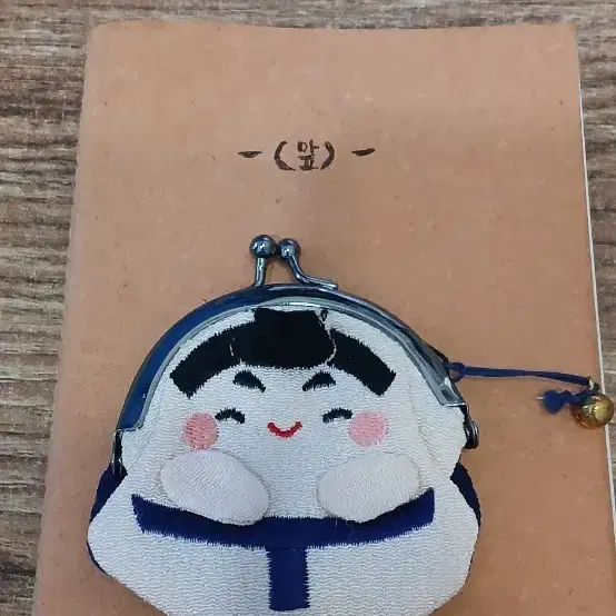 일본동전 지갑 복주머니 퓨어 화이트