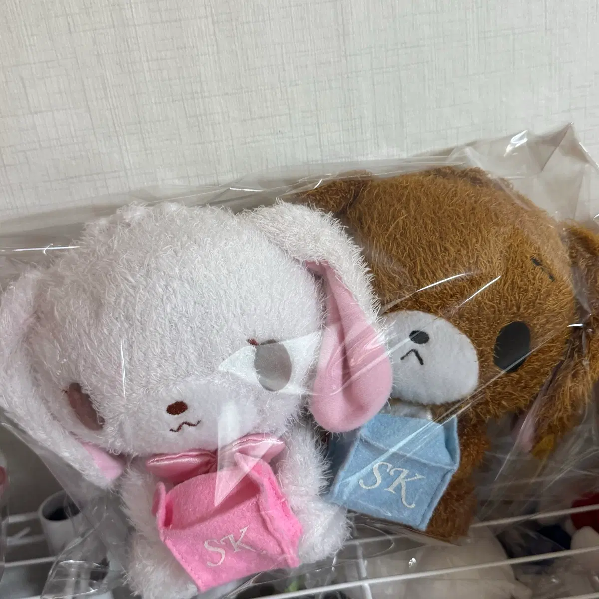 고전 슈가바니즈 시로우사 쿠로우사 소품 보관 인형 세트